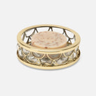 Pigeon and Poodle PP004460 Gila Soap Dish in Clear Glass/Brushed Gold Brass