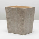 Pigeon and Poodle PP000643 Goa Wastebasket (Rectangular) in Sand Faux Boa