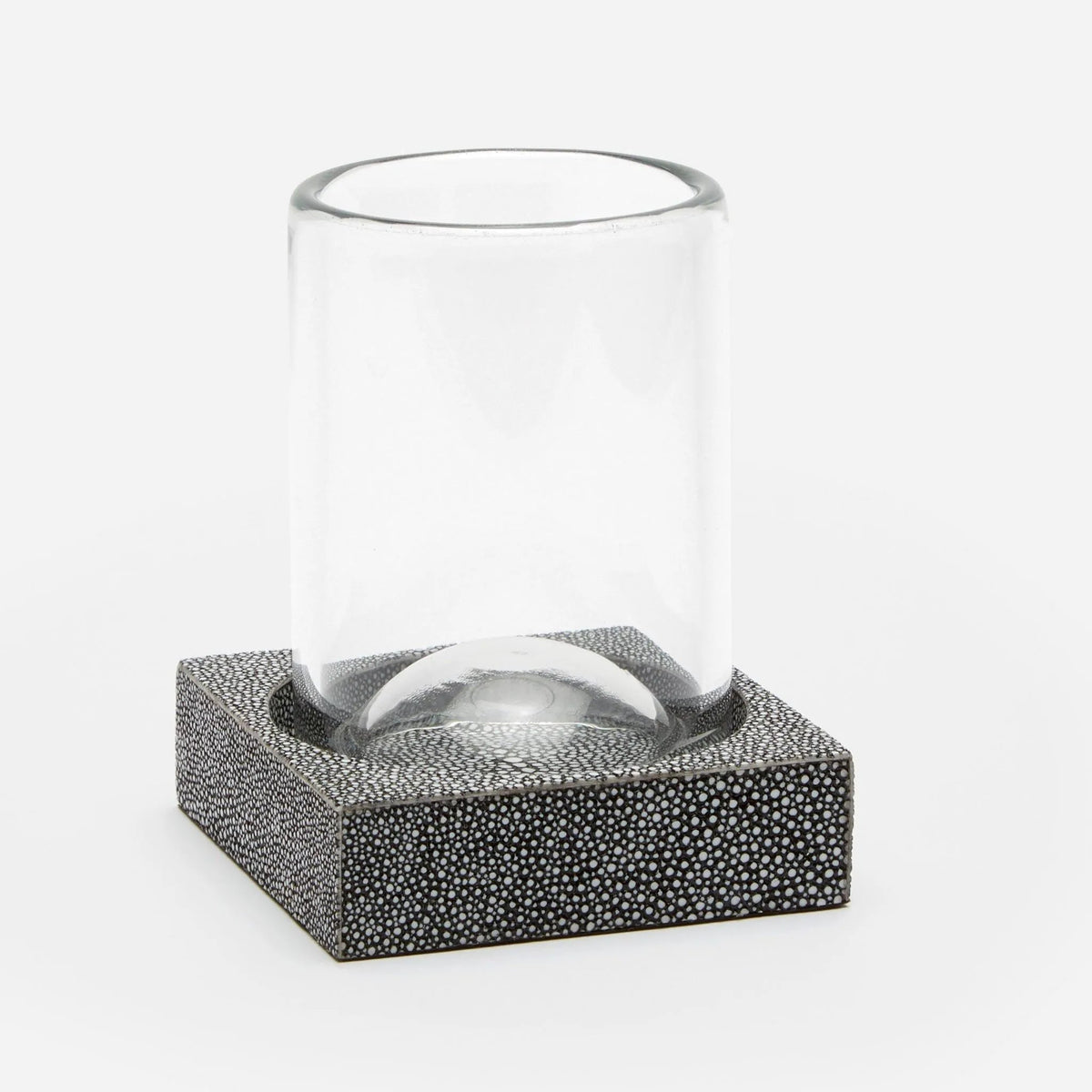 Pigeon and Poodle PP000963 Manchester Tumbler Set in Cool Gray Realistic Faux Shagreen