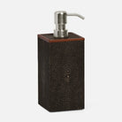 Pigeon and Poodle PP000989 Manchester XL Soap Pump in Dark Mushroom Realistic Faux Shagreen