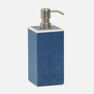 Pigeon and Poodle PP001004 Manchester XL Soap Pump in Navy Realistic Faux Shagreen