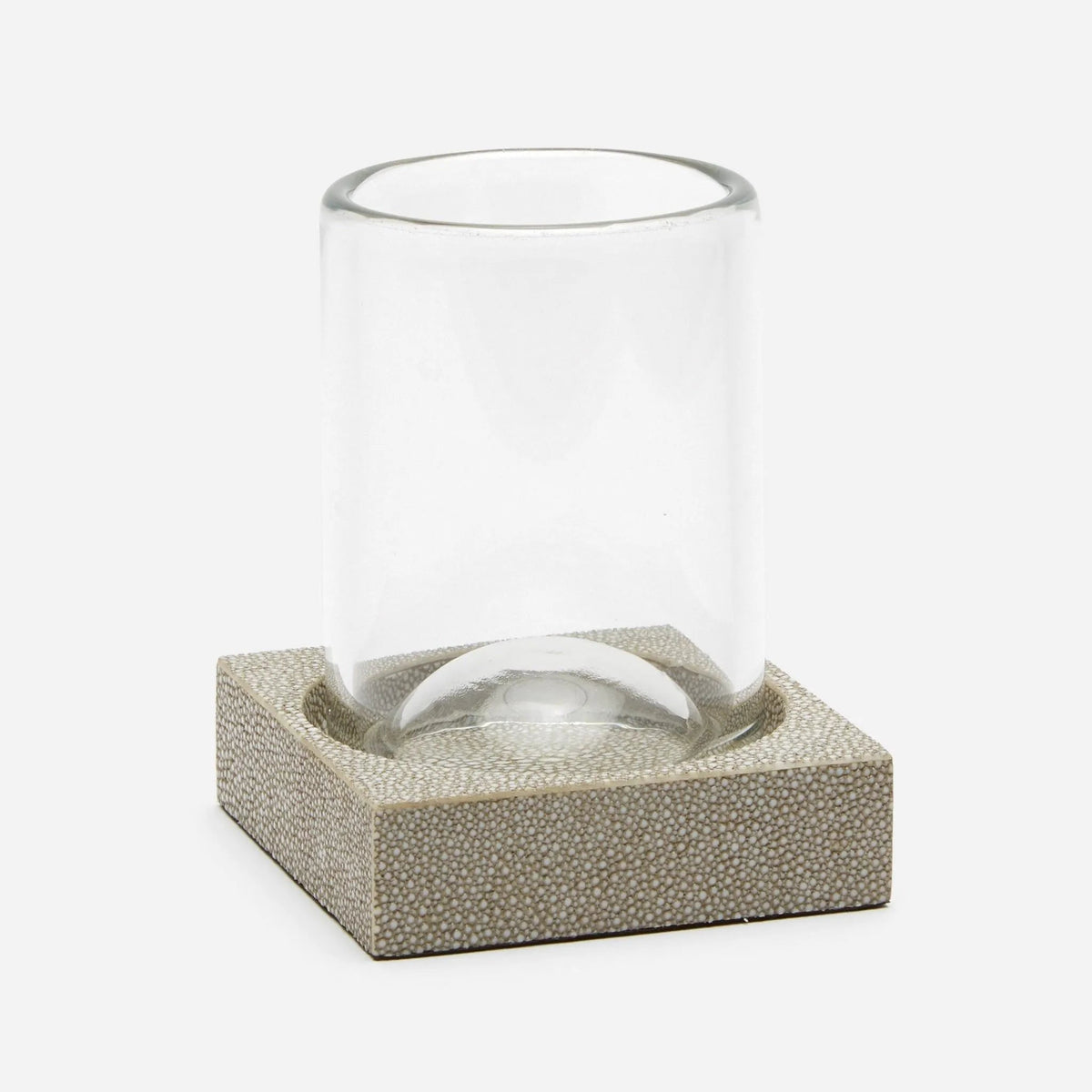 Pigeon and Poodle PP001023 Manchester Tumbler Set in Sand Realistic Faux Shagreen