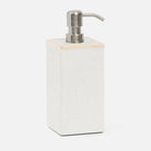 Pigeon and Poodle PP001046 Manchester XL Soap Pump in Snow Realistic Faux Shagreen