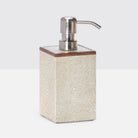 Pigeon and Poodle PP000958 Manchester Soap Pump in Cool Gray Realistic Faux Shagreen