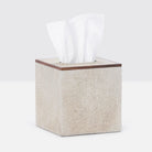 Pigeon and Poodle PP000960 Manchester Tissue Box in Cool Gray Realistic Faux Shagreen