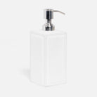 Pigeon and Poodle PP003990 Rothwell Soap Pump in Bright White Marine Leather