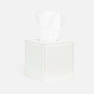 Pigeon and Poodle PP003991 Rothwell Tissue Box in Bright White Marine Leather