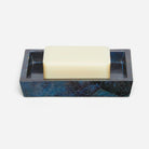 Pigeon and Poodle PP001375 Santorini Soap Dish in Dark Blue Pen Shell