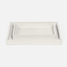 Pigeon and Poodle - PP001444 - Tenby Tray Set - Tenby - Blanc Realistic Faux Shagreen