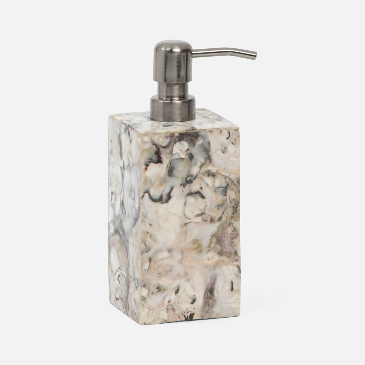 Pigeon and Poodle PP001502 Tramore Soap Pump in Natural Laminated Oyster