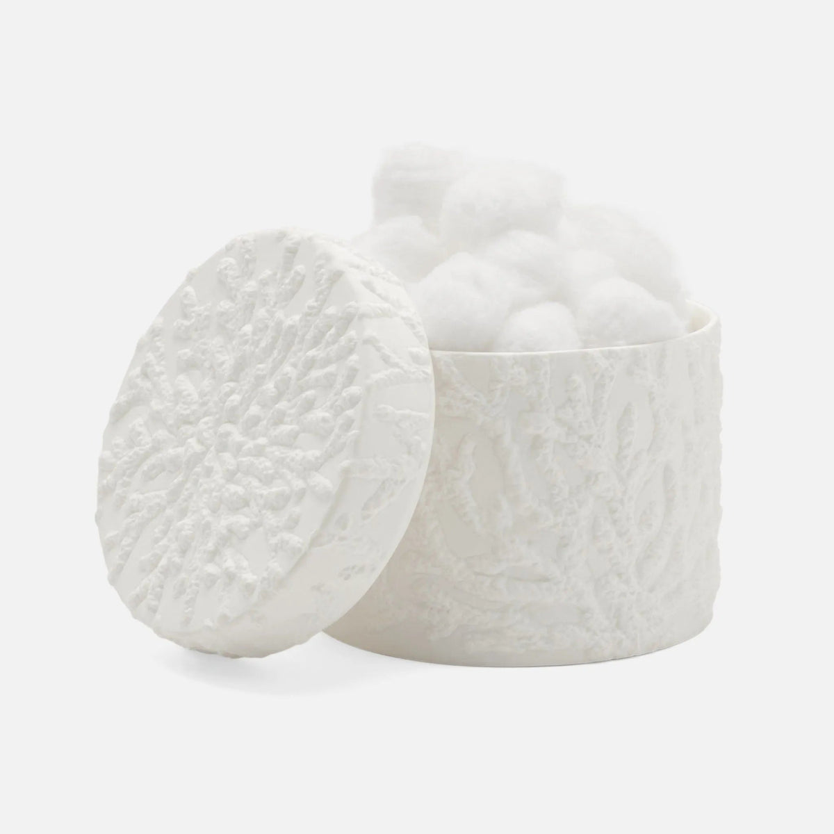 Pigeon and Poodle PP004834 Alanya Canister Large in White Porcelain