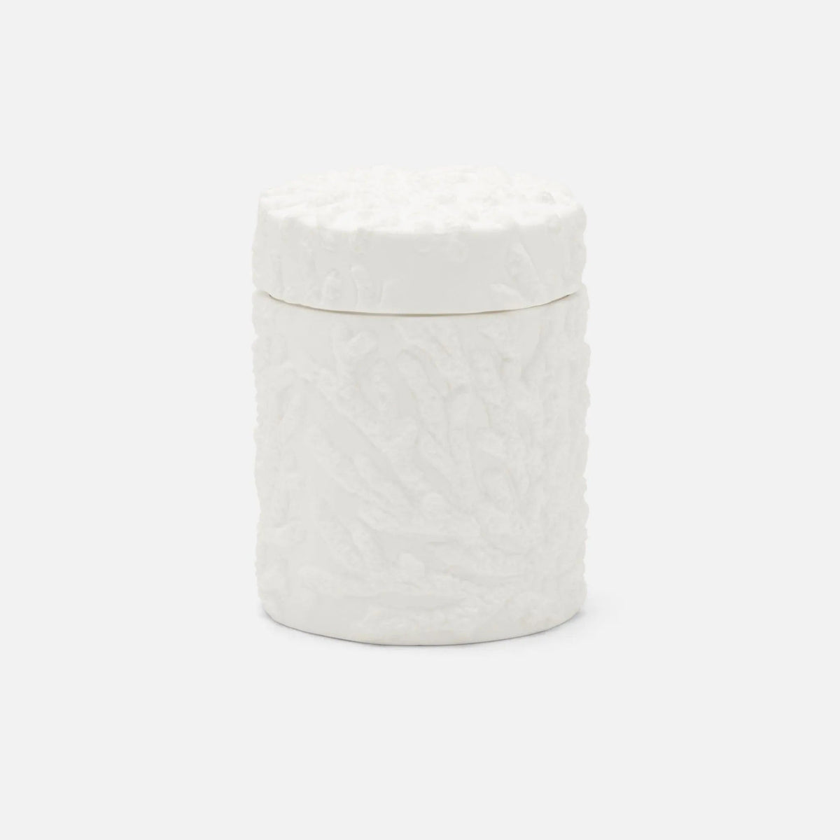 Pigeon and Poodle PP004833 Alanya Canister Small in White Porcelain