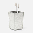 Pigeon and Poodle PP004152 Caro Brush Holder in Silver Medallion Painted Mirror