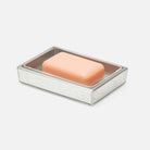 Pigeon and Poodle PP004154 Caro Soap Dish in Silver Medallion Painted Mirror