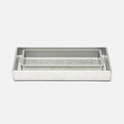 Pigeon and Poodle PP004157 Caro Trays in Silver Medallion Painted Mirror