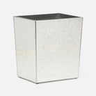 Pigeon and Poodle PP004158 Caro Wastebasket (Rectangular) in Silver Medallion Painted Mirror
