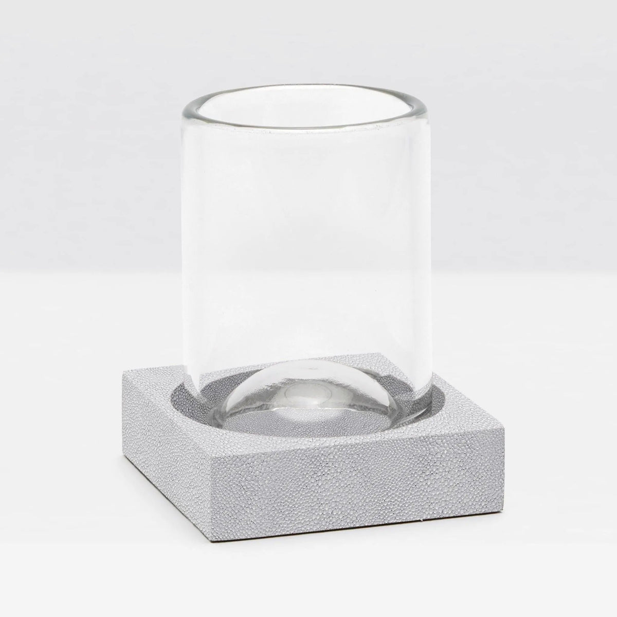 Pigeon and Poodle PP000933 Manchester Tumbler Set in Ash Gray Realistic Faux Shagreen