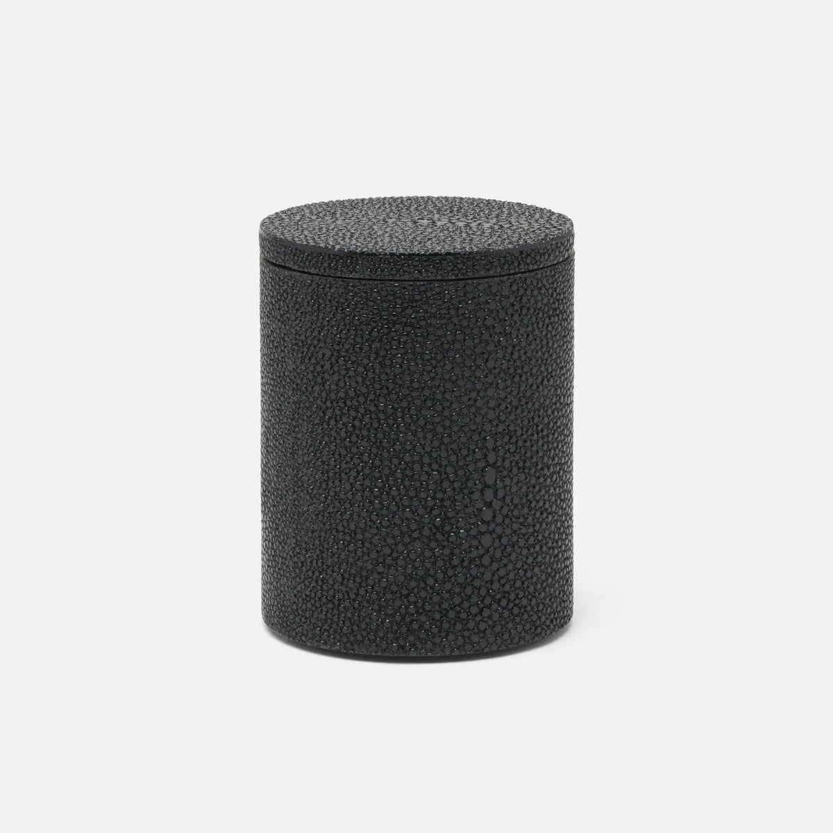 Pigeon and Poodle PP005208 Manchester Canister (Small) in Black Realistic Faux Shagreen