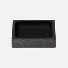 Pigeon and Poodle PP000956 Manchester Soap Dish (Rectangular) in Cool Gray Realistic Faux Shagreen