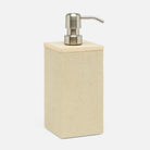 Pigeon and Poodle PP000974 Manchester XL Soap Pump in Ivory Realistic Faux Shagreen