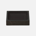 Pigeon and Poodle PP000986 Manchester Soap Dish (Rectangular) in Dark Mushroom Realistic Faux Shagreen
