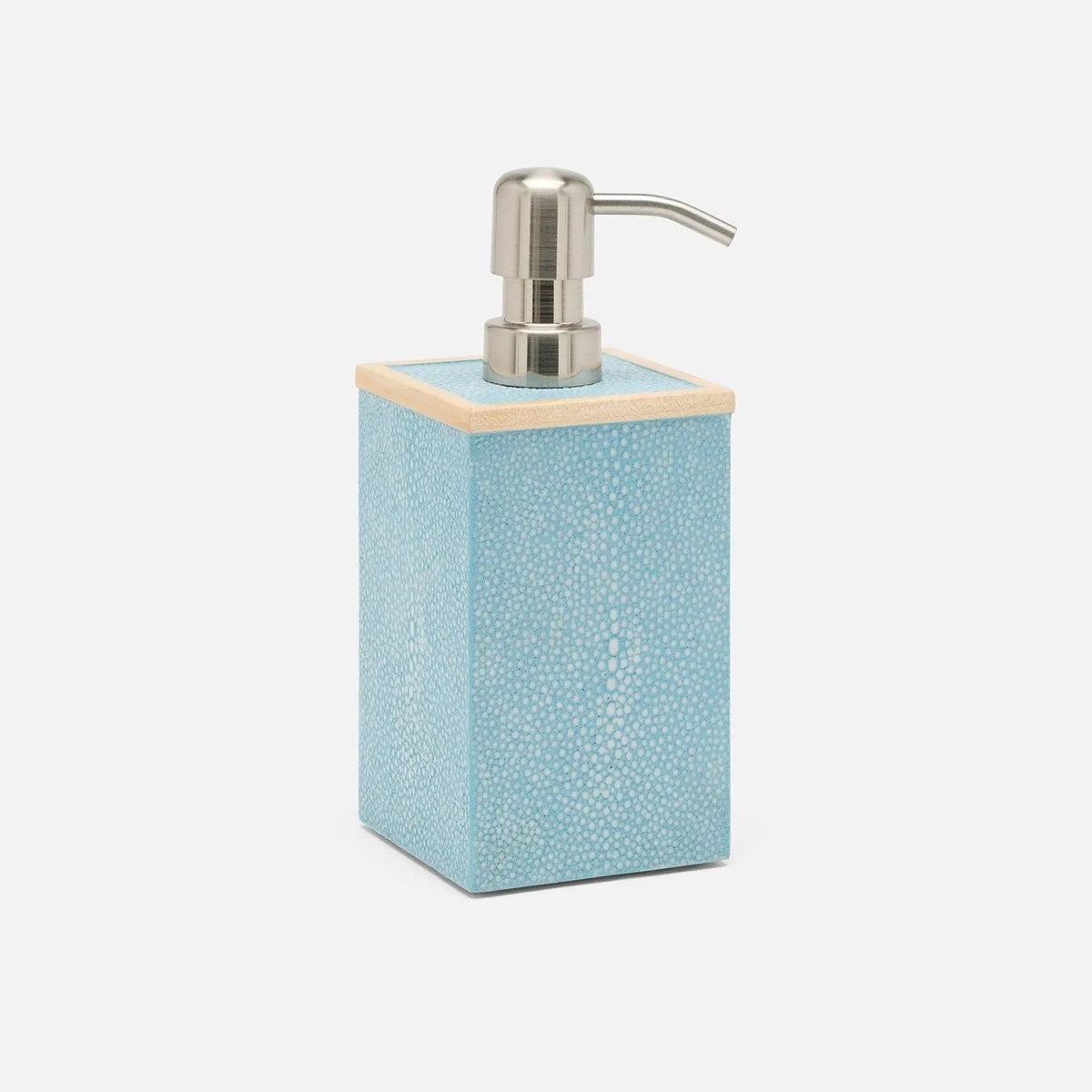 Pigeon and Poodle PP000988 Manchester Soap Pump in Dark Mushroom Realistic Faux Shagreen