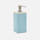 Pigeon and Poodle PP007631 Manchester XL Soap Pump in Powder Blue Realistic Faux Shagreen