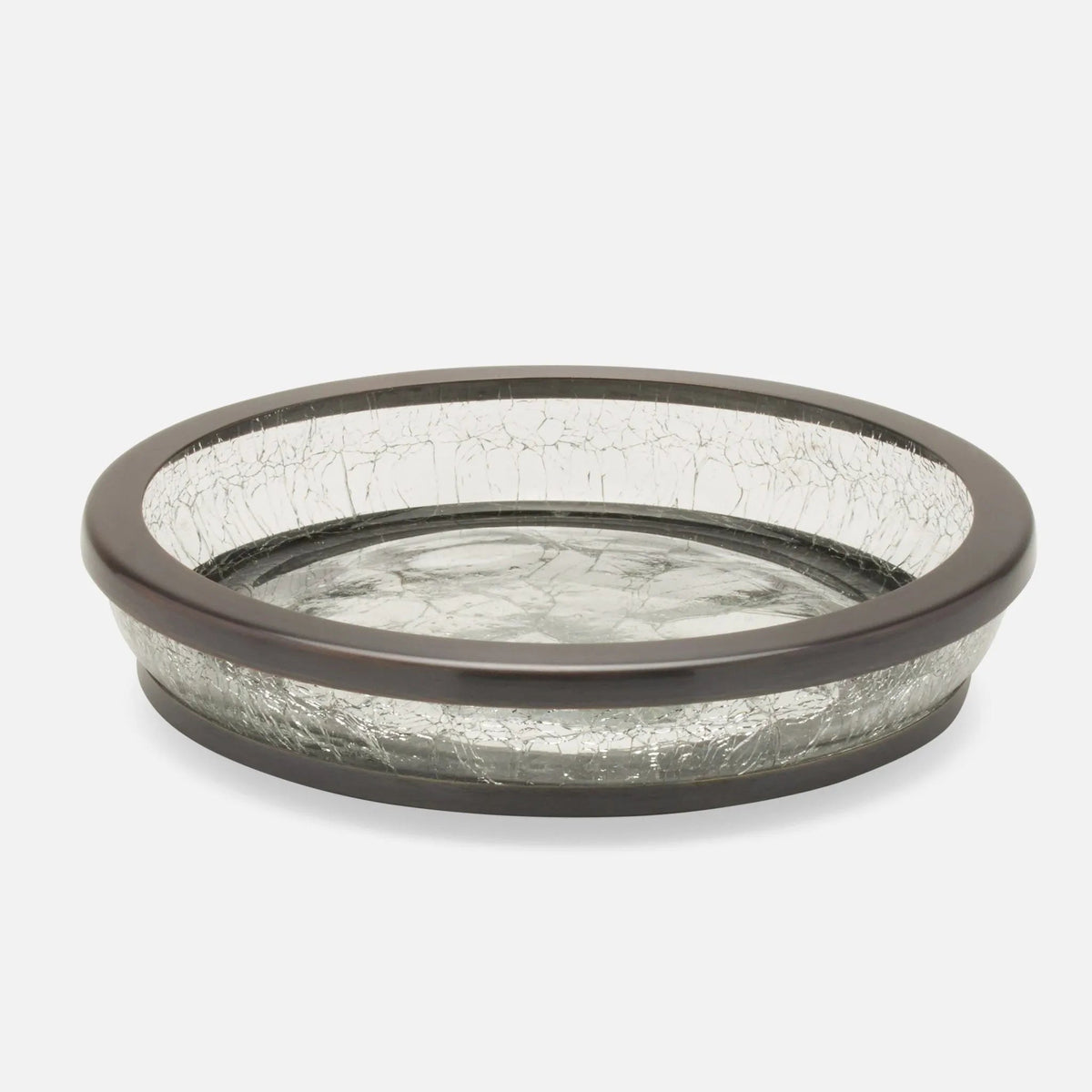 Pigeon and Poodle PP004876 Pomaria Soap Dish in Dark Bronze Glass/Stainless Steel