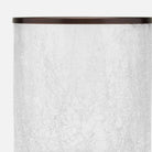 Pigeon and Poodle PP004878 Pomaria Wastebasket in Dark Bronze Glass/Stainless Steel