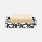 Pigeon and Poodle PP007071 Remini Soap Dish in Black Resin/White Shell