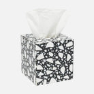 Pigeon and Poodle PP007073 Remini Tissue Box in Black Resin/White Shell