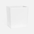 Pigeon and Poodle PP003993 Rothwell Wastebasket in Bright White Marine Leather
