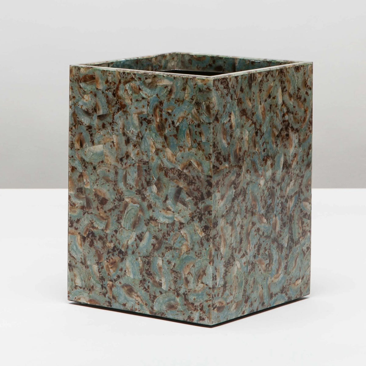 Pigeon and Poodle PP001399 Sitges Wastebasket in Blue Limpet Shell