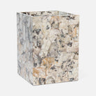 Pigeon and Poodle PP001508 Tramore Wastebasket (Square) in Natural Laminated Oyster