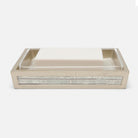 Pigeon and Poodle PP001588 Waterford Soap Dish in Gray Strips Painted Mirror
