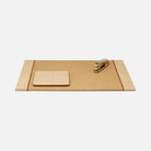 Pigeon and Poodle - PP007278 - Hanford Desk Blotter - Hanford - Natural Raffia/Saddle Leather