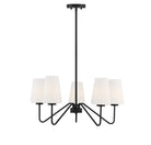 Meridian M10060MBK Five Light Chandelier in Matte Black