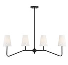 Meridian M10078MBK Four Light Chandelier in Matte Black