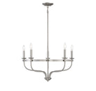 Meridian M10087BN Five Light Chandelier in Brushed Nickel