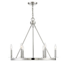 Meridian M10093PN Six Light Chandelier in Polished Nickel