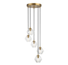 Meridian M10095NB Five Light Chandelier in Natural Brass