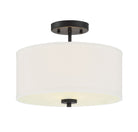 Meridian M60008MBK Two Light Semi-Flush Mount in Matte Black