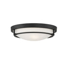Meridian M60019MBK Two Light Flush Mount in Matte Black