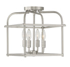 Meridian M60061BN Four Light Semi-Flush Mount in Brushed Nickel