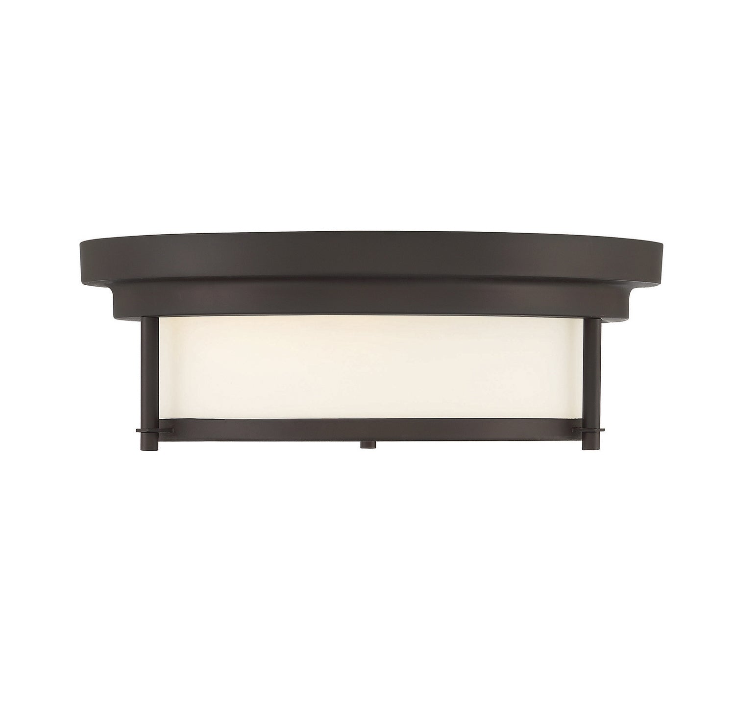 Meridian M60062ORB Two Light Flush Mount in Oil Rubbed Bronze