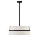 Meridian M70102MBK Four Light Pendant in Matte Black