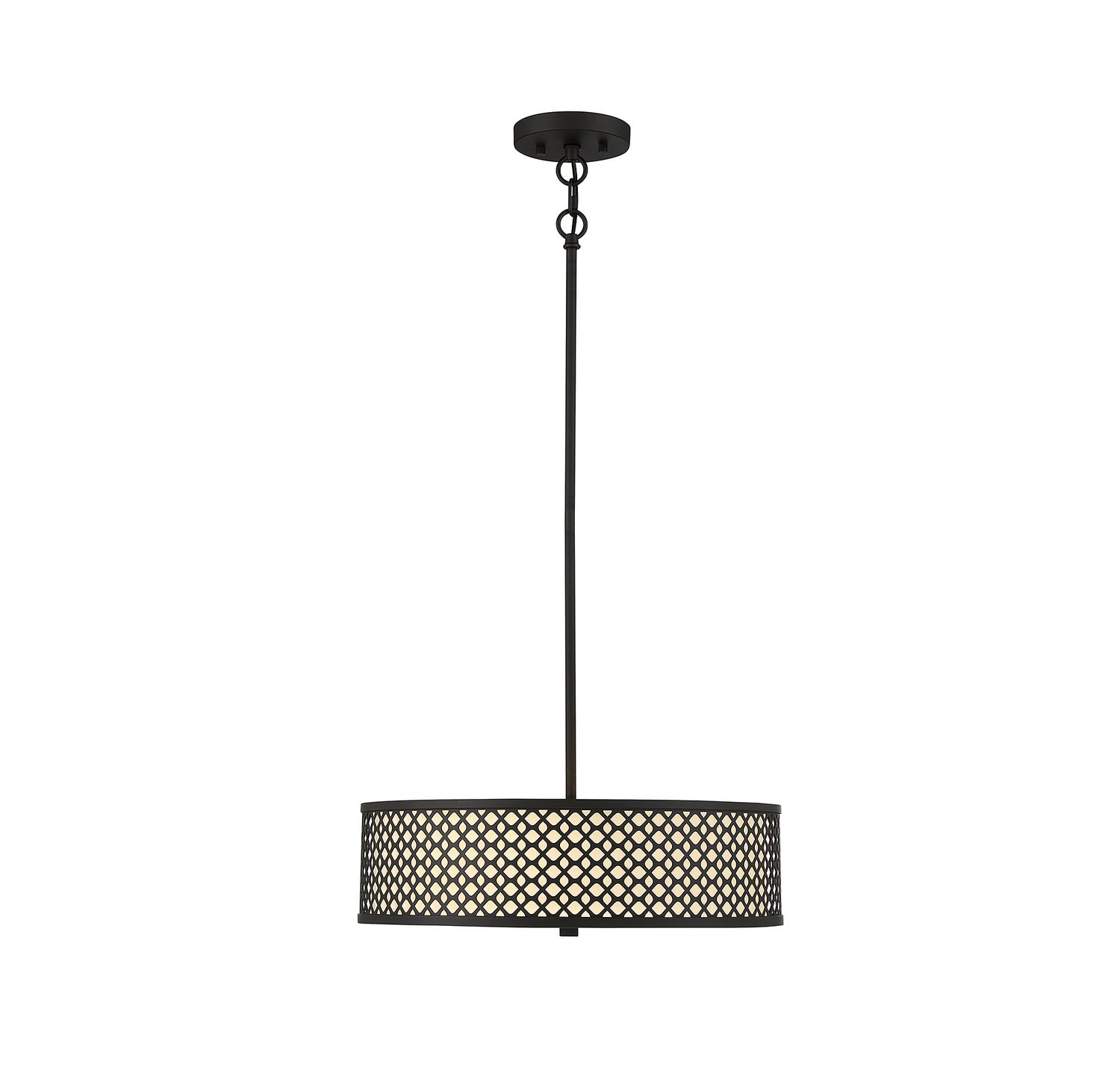 Meridian M70108MBK Three Light Pendant in Matte Black