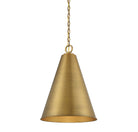 Meridian M70112NB One Light Pendant in Natural Brass