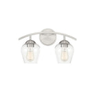Meridian M80031BN Two Light Bathroom Vanity Light in Brushed Nickel