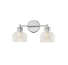 Meridian M80034CH Two Light Bathroom Vanity Light in Chrome